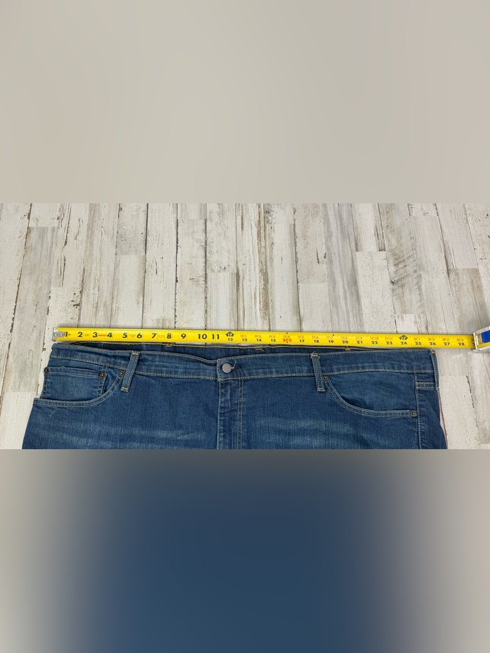 Levis 541 Jeans Womens 52x23 Blue Straight Wide Leg Casual Denim - Picture 6 of 11